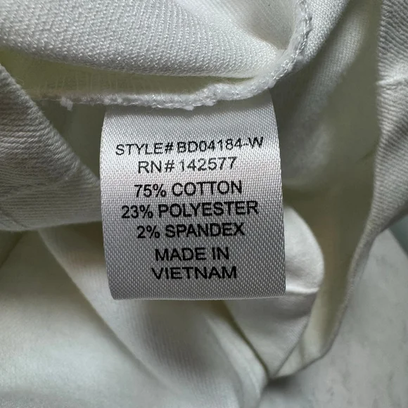 BlaShe White Stretch Denim Button Front Dress Size S - Picture 4 of 5